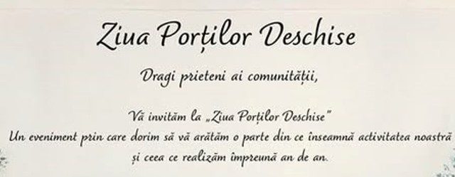 Ziua Porților Deschise – 2 Decembrie 2025